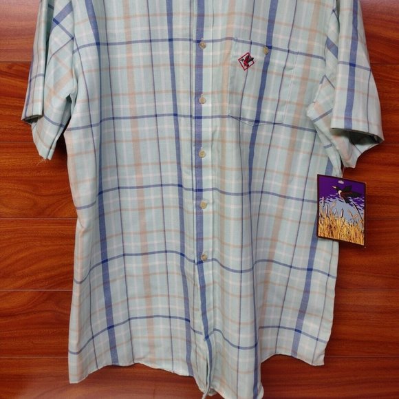 Men's Vintage Raintree Southern Size XL Duck Embroidered Pocket Dress Shirt - Picture 2 of 7